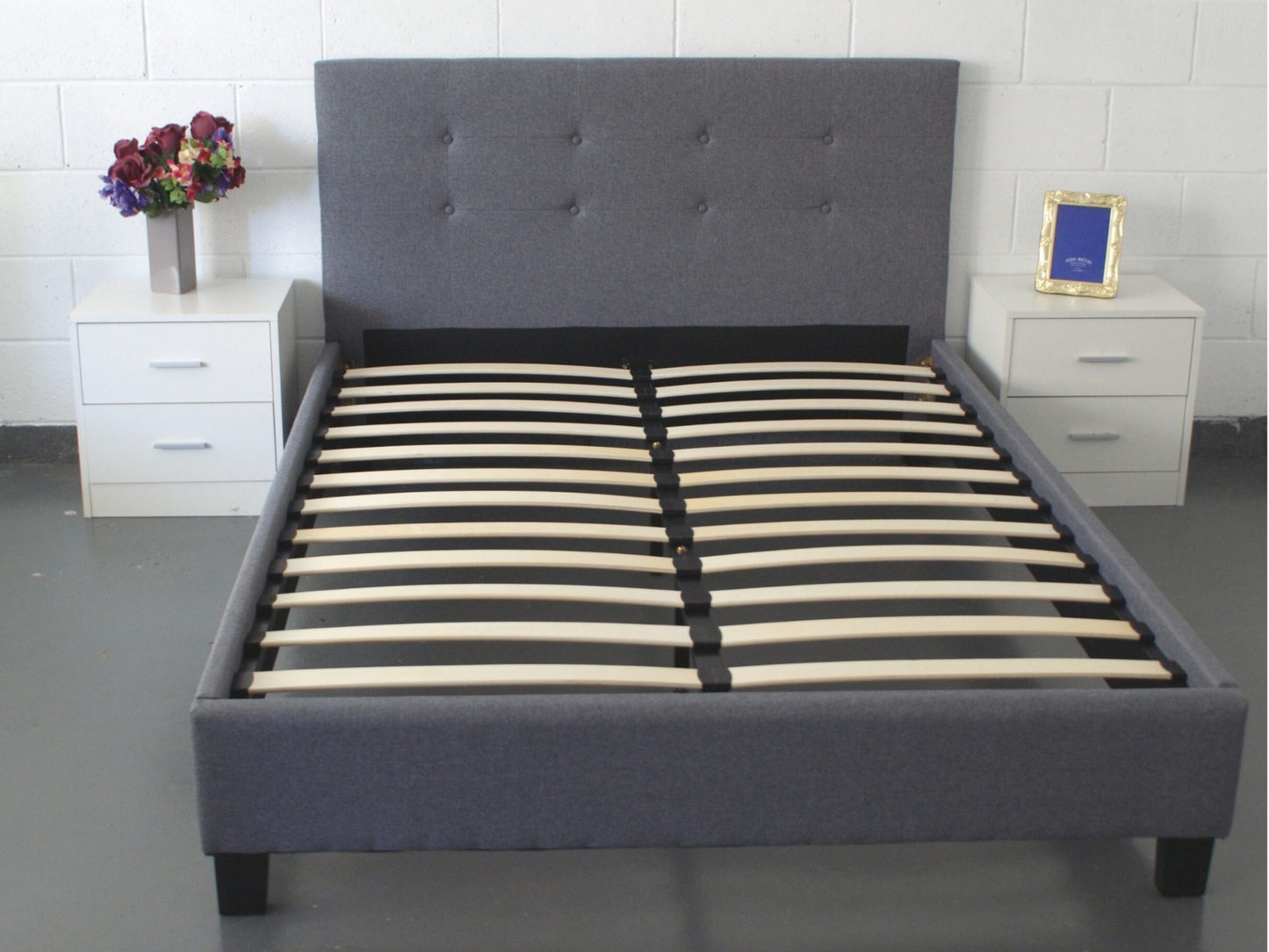 Upholstered Bed Frames with Buttons