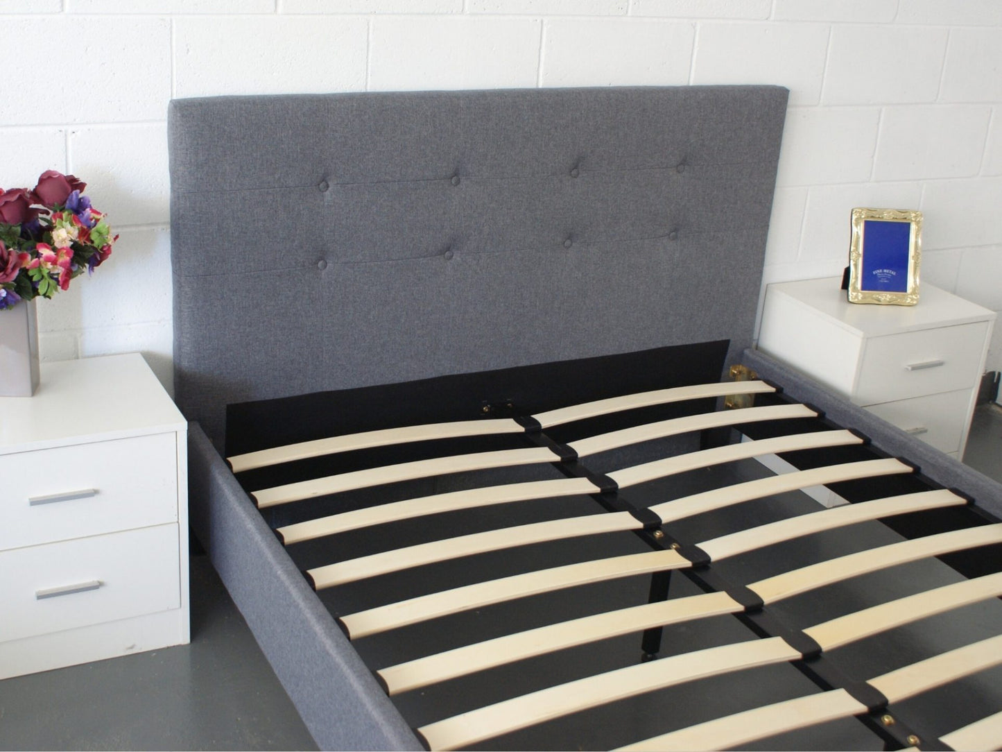 Upholstered Bed Frames with Buttons