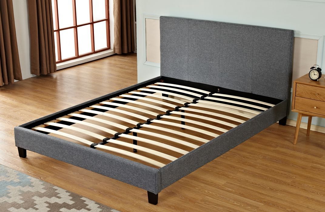 Upholstered Bed Frame with Plain Headboard